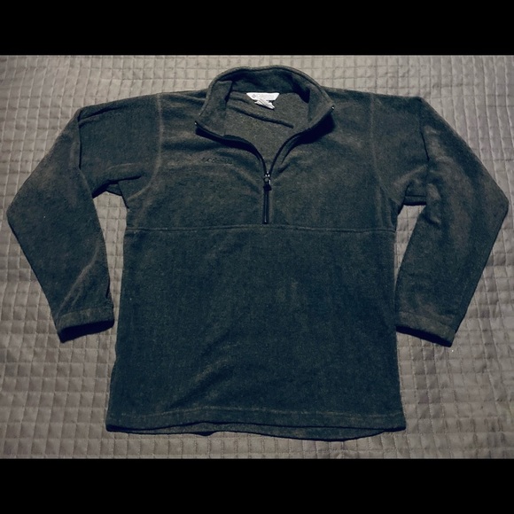 Men’s Gray Columbia Fleece 1/4 Zip Pullover Jacket - Picture 1 of 5